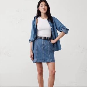 Banana Republic Pieced Denim Mini Skirt